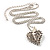 Clear Crystal Leaf Pendant Necklace (Silver Tone) -50cm - view 7