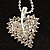 Clear Crystal Leaf Pendant Necklace (Silver Tone) -50cm - view 8