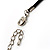 Glittering Gold Glass Medallion Suede Cord Pendant - 42cm - view 6