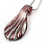 Glittering Glass Leaf Pendant Necklace (Silver Tone) - view 4