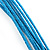 Light Blue Enamel Floral Oval Pendant With Cotton Cord (Silver Tone) - 38cm Length - view 7