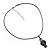 Marcasite Grey Black Enamel Owl On Black Leather Cord Necklace - 40cm Length - view 7