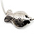 Tiny Crystal Reversible Fish Pendant With Snake Chain - 38cm Length - view 5