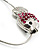 Tiny Crystal Reversible Fish Pendant With Snake Chain - 38cm Length - view 11