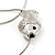 Tiny Crystal Reversible Fish Pendant With Snake Chain - 38cm Length - view 8