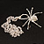 Shimmering Diamante Spider Pendant Necklace (Silver Tone Finish) - 60cm Length - view 17