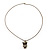 Long Vintage Bronze Tone Crystal Owl Pendant Necklace -70cm Length - view 5