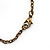 Long Vintage Bronze Tone Crystal Owl Pendant Necklace -70cm Length - view 6