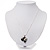 Crystal Panda Bear Pendant Necklace In Rhodium Plated Metal - 44cm Length - view 5
