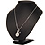 Crystal Cat  Pendant Necklace In Rhodium Plated Metal - 44cm Length - view 8