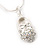 Tiny Crystal 'Shoe' Pendant Necklace In Silver Plated Metal - 42cm Length - view 5