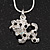 Crystal 'Puppy' Pendant Necklace In Silver Plated Metal - 42cm Length - view 3