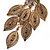 Long Exquisite 'Peacock' Pendant Necklace In Gold Plated Metal - 80cm Length (8cm extension) - view 6