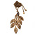 Long Exquisite 'Peacock' Pendant Necklace In Gold Plated Metal - 80cm Length (8cm extension) - view 3