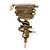 Bronze Metal 'Scarecrow' Pendant Necklace - 70cm Length (6cm extension) - view 6