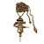 Bronze Metal 'Scarecrow' Pendant Necklace - 70cm Length (6cm extension) - view 2
