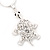 Cute Crystal 'Turtle' Pendant Pendant Necklace In Rhodium Plated Metal - 40cm Length & 4cm Extension - view 5