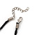 Silver Tone 'Skull On Cross' Pendant Black Leather Style Cord Necklace - 40cm Length & 4cm Extension - view 4