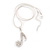 Silver Tone Diamante 'Musical Note' Pendant Necklace - 40cm Length & 4cm Extension - view 6