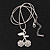 Clear Crystal 'Cherry' Pendant Necklace In Rhodium Plated Metal - 40cm Length & 4cm Extension - view 3
