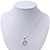 Diamante 'Butterfly In The Heart' Pendant Necklace In Silver Plating - 40cm Length/ 4cm Extension - view 5