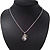 Diamante 'Butterfly In The Heart' Pendant Necklace In Silver Plating - 40cm Length/ 4cm Extension - view 4