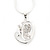 Diamante 'Butterfly In The Heart' Pendant Necklace In Silver Plating - 40cm Length/ 4cm Extension - view 3