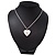 Silver Plated White 'Heart' Locket Pendant Necklace - 44cm Length/ 4cm Extension - view 5