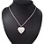 Silver Plated White 'Heart' Locket Pendant Necklace - 44cm Length/ 4cm Extension - view 4