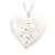 Silver Plated White 'Heart' Locket Pendant Necklace - 44cm Length/ 4cm Extension - view 7