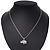 Silver Plated Diamante 'Elephant' Pendant Necklace - 40cm Length - view 6