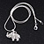 Silver Plated Diamante 'Elephant' Pendant Necklace - 40cm Length - view 3