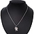 Silver Plated Diamante 'Cute Mouse' Pendant Necklace - 40cm Length - view 5