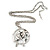 Burn Silver 'Love Birds' Pendant Necklace - 62cm Length/ 4cm Extension - view 6