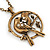 Burn Gold 'Love Birds' Pendant Necklace - 62cm Length/ 4cm Extension - view 2