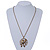 Burn Gold 'Love Birds' Pendant Necklace - 62cm Length/ 4cm Extension - view 5