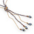 Long Light Purple Faceted Glass Bead & Gold Beaded Chain Tassel Necklace - 76cm Length/ 12cm Tassel - view 8