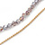 Long Light Purple Faceted Glass Bead & Gold Beaded Chain Tassel Necklace - 76cm Length/ 12cm Tassel - view 5