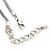 Long Double Heart Pendant Necklace In Rhodium Plating - 62cm Length/ 23cm Heart Tassel - view 6