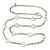 Long 'Heart' Round Link Necklace In Silver Tone Metal - 100cm Length - view 2