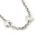 Long 'Heart' Round Link Necklace In Silver Tone Metal - 100cm Length - view 5