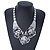 Chunky Triple Rose Ethnic Necklace In Rhodium Plating - 42cm Length/ 7cm Extender - view 10