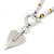 Two Tone Contemporary Heart Pendant Necklace With T-Bar Closure - 44cm Length - view 11