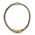 Two Tone Mesh Magnetic Choker Necklace - 36cm Length