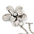 Large Chunky 'Flower' Pendant Metal Bead Chain Necklace With T-Bar Closure - 46cm Length - view 9