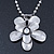 Large Chunky 'Flower' Pendant Metal Bead Chain Necklace With T-Bar Closure - 46cm Length - view 8