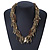 Chunky Multistrand Twisted Bead & Zipper, Chain Necklace In Gold Plating - 46cm Length/ 6cm Extension - view 6