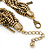 Chunky Multistrand Twisted Bead & Zipper, Chain Necklace In Gold Plating - 46cm Length/ 6cm Extension - view 5