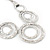 Rhodium Plated Hammered 'Circles' Ethnic Necklace - 38cm Length/ 7cm Extender - view 8