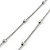 Long 2 Strand Heart Necklace In Silver Tone Metal - 90cm L/ 7cm Ext - view 6